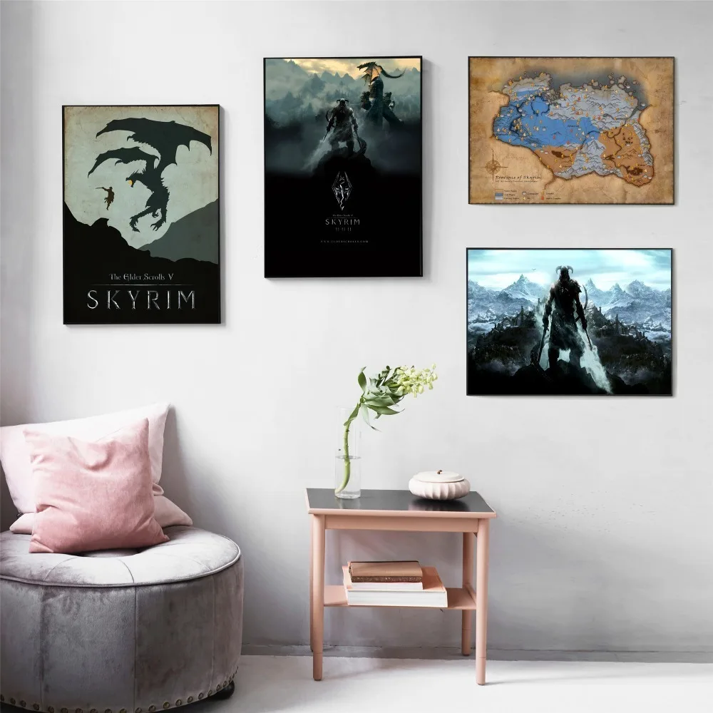 Картина на холсте с изображением игры слайлз Skyrim художественные плакаты и принты