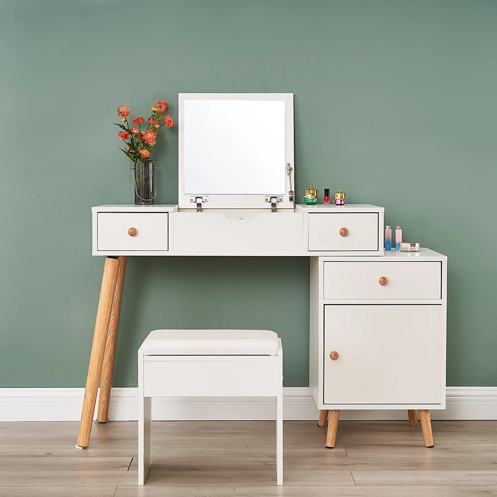Panana Dressing Table Set Flip Up Mirror Modern Wood Effect Makeup Table with 5 Drawers Large Storage Space
Panana Dressing Table Set Flip Up Mirror Modern Wood Effect Makeup Table with 5 Drawers Large Storage Space