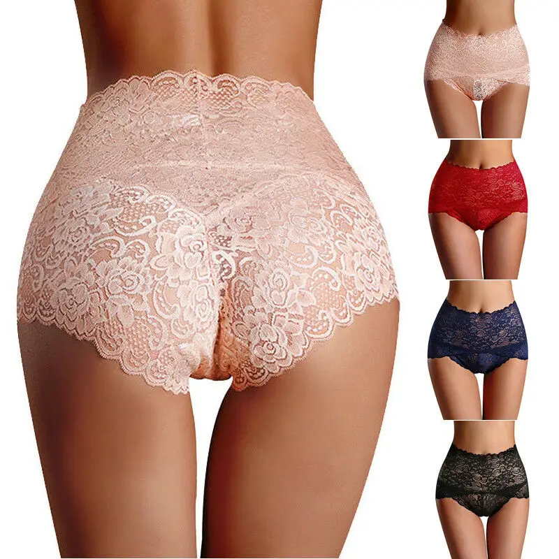 

Plus Size Sexy Lace Underwear Women Panties Briefs for Female hipster Underpant Bikini cover Up Beachwear