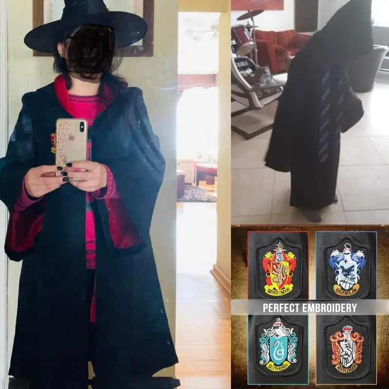 Robe Cape Potter Magic Cloak Potter Suit Hogwarts Uniform Cosplay Ravenclaw Gryffindor Cosplay Costumes For Kids Adults
Robe Cape Potter Magic Cloak Potter Suit Hogwarts Uniform Cosplay Ravenclaw Gryffindor Cosplay Costumes For Kids Adults