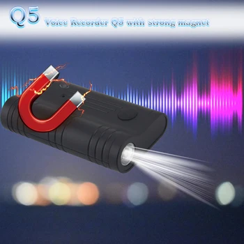 Q5 Mini Size Voice Recorder Auto Activate Recorder Support 175 Hours Continuous Voice Recording Build-in 2200mAh Battery
Q5 Mini Size Voice Recorder Auto Activate Recorder Support 175 Hours Continuous Voice Recording Build-in 2200mAh Battery