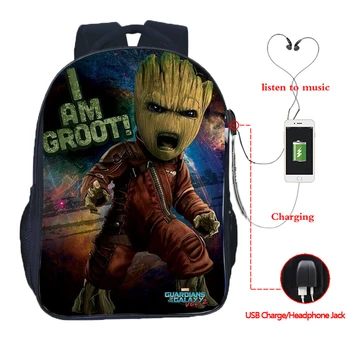 Hot I AM GROOT USB Charge Backpack Fashion USB Charging Rucksack Men Women Boys Girls I AM GROOT School Backpack
Hot I AM GROOT USB Charge Backpack Fashion USB Charging Rucksack Men Women Boys Girls I AM GROOT School Backpack