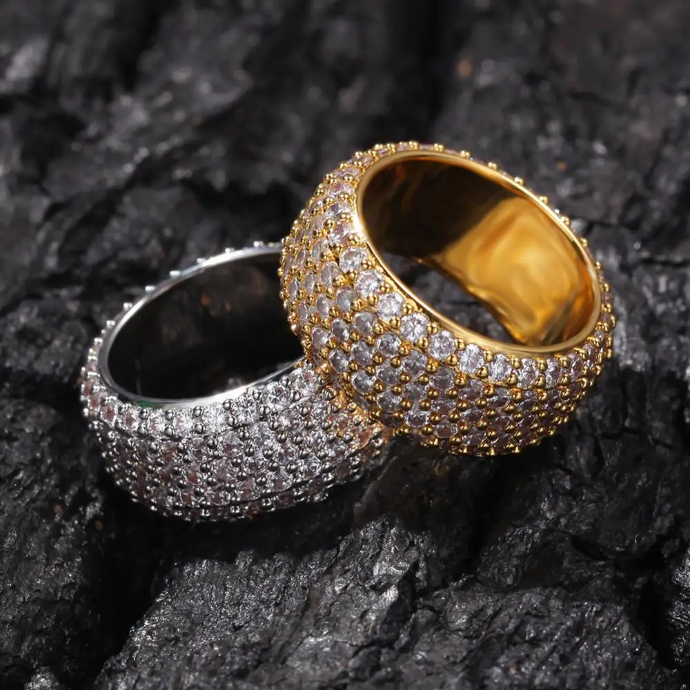 Prong Setting AAA Cubic Zirconia Bling Ice Out 5 Rows CZ Stone Tennis Chain Rings for Men Hip Hop Rapper Jewelry Gold Silver
Prong Setting AAA Cubic Zirconia Bling Ice Out 5 Rows CZ Stone Tennis Chain Rings for Men Hip Hop Rapper Jewelry Gold Silver