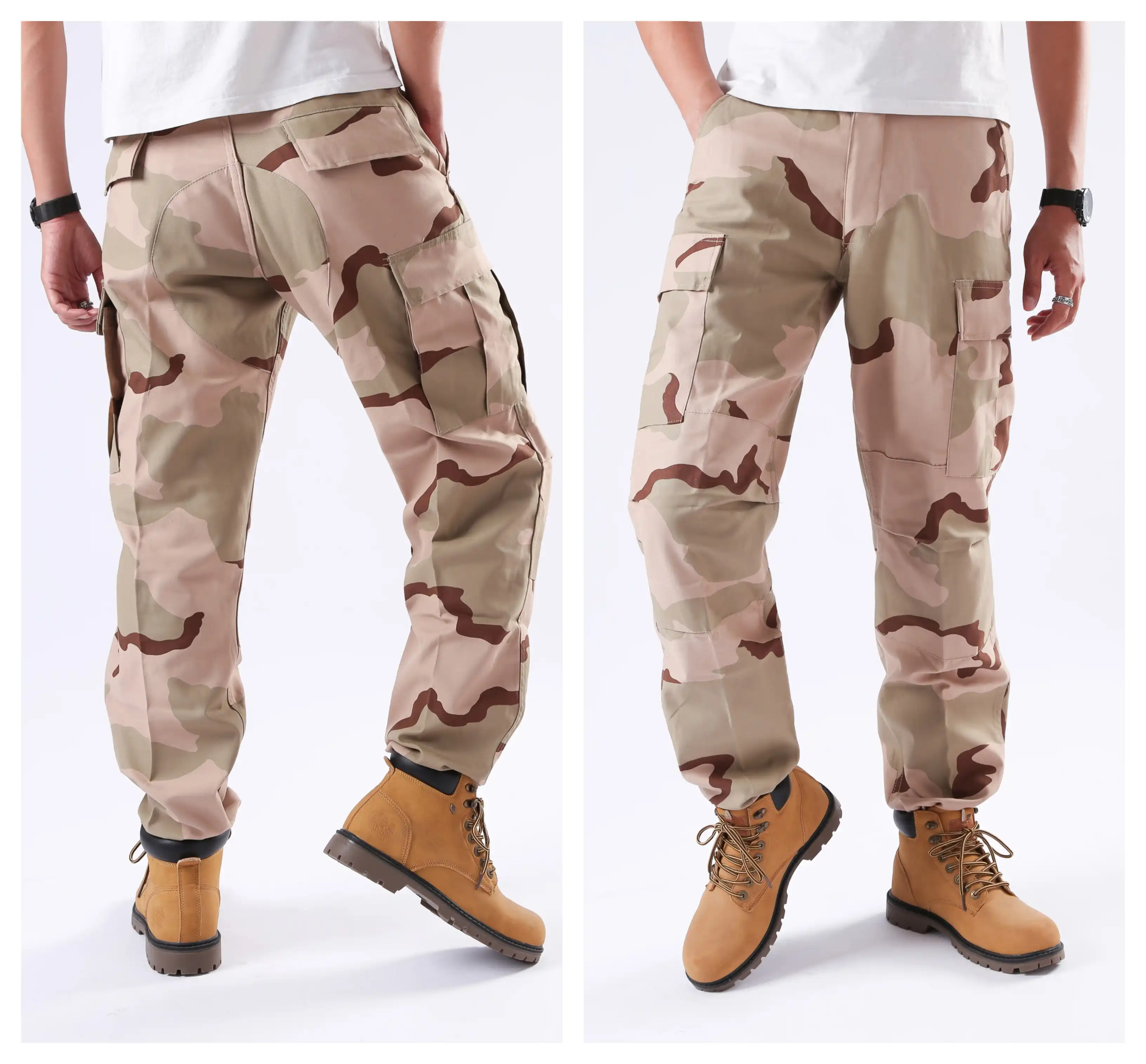 army fatigue pants with red stripe