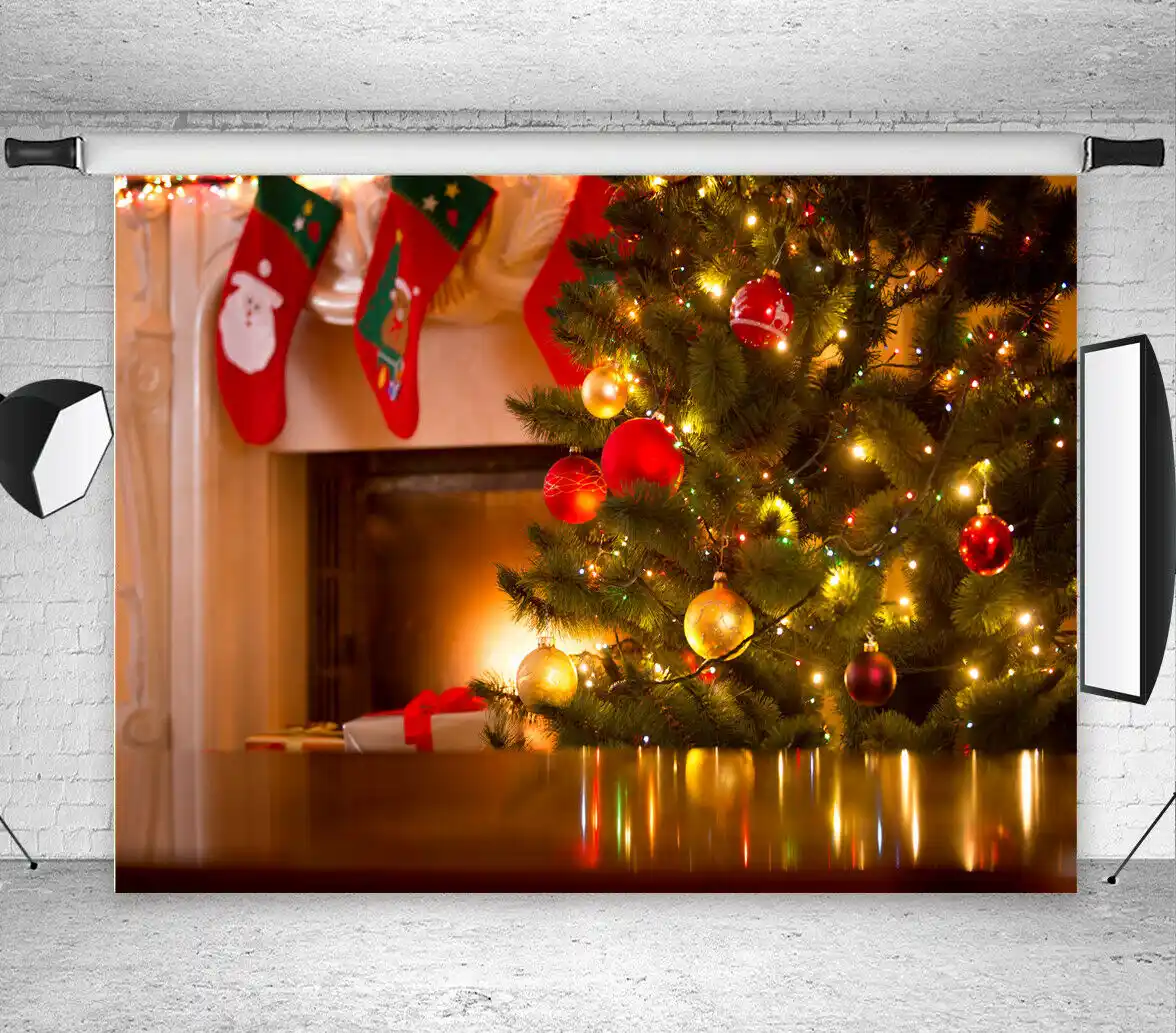 christmas backdrop photo backdrop xmas tree backdrops background