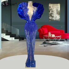 Lowime Luxury Royal Blue Formal Evening Dresses 2022 Plus Size Party Dress Robes Long Pageant Prom Dress Mermaid Celebrity Gown
Lowime Luxury Royal Blue Formal Evening Dresses 2022 Plus Size Party Dress Robes Long Pageant Prom Dress Mermaid Celebrity Gown