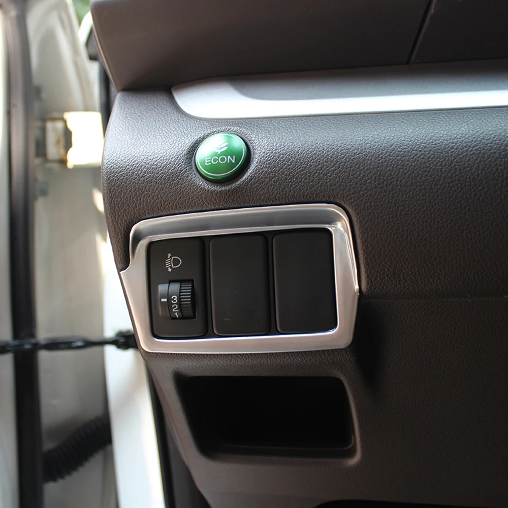 Внутренние молдинги для 2012 2016 Honda CRV CR V Matte Chrome Left Center Control Trim Cover 2013 2014 2015|Лепнина