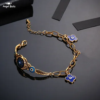 Turkish Blue Eye Bracelet Gold Color Plated Never Faded Blue Evil Eye Crystal Middle East Charm Bracelets for Women
Turkish Blue Eye Bracelet Gold Color Plated Never Faded Blue Evil Eye Crystal Middle East Charm Bracelets for Women