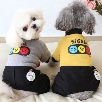 

Smile Signal Dog Pajamas Pet Dog Clothes Winter Warm Dog Bathrobe Jumpsuits Thick Coats Clothing For Dogs Cat Chihuahua Teddy