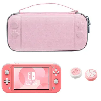 For Nintendo Switch Lite / Nintend Switch NS Console Bag Carrying Case Protective Travel Storage Bag Pochette Tempered Film Pink 
For Nintendo Switch Lite / Nintend Switch NS Console Bag Carrying Case Protective Travel Storage Bag Pochette Tempered Film Pink