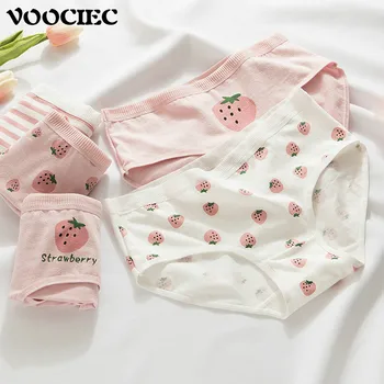 VOOCIEC Japanese Lolita style Girl's lovely underwear Strawberry pattern Mid waistpack hip breathable cotton briefs
VOOCIEC Japanese Lolita style Girl's lovely underwear Strawberry pattern Mid waistpack hip breathable cotton briefs