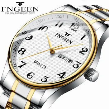 FNGEEN Series Quartz Digital Display Men Watch Middle-aged Male Watch Middle age Gold Waterproof Clock watch Reloj Hombre
FNGEEN Series Quartz Digital Display Men Watch Middle-aged Male Watch Middle age Gold Waterproof Clock watch Reloj Hombre