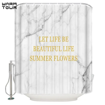 Text on Marble Background Shower Curtain White Marble Bathroom Curtain Waterproof Washable Bath Curtain Customized
Text on Marble Background Shower Curtain White Marble Bathroom Curtain Waterproof Washable Bath Curtain Customized