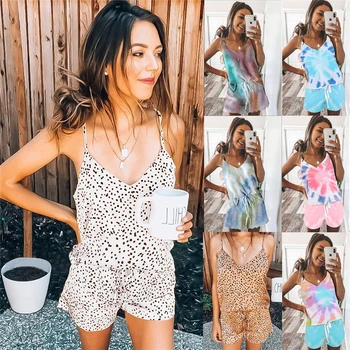 2020 New Summer Women Fashion Camisole And Shorts Set Pajamas Lingerie Heart Shape Dot Print PJ Set Home Clothes Dropshipping 
2020 New Summer Women Fashion Camisole And Shorts Set Pajamas Lingerie Heart Shape Dot Print PJ Set Home Clothes Dropshipping
