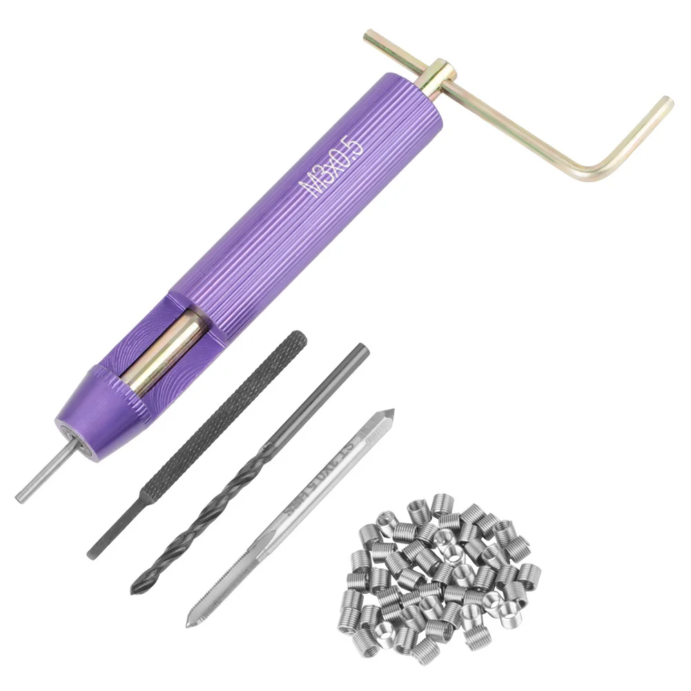 50Pcs Thread Repair Insert Stainless Steel Coiled Wire Helical Screw Threaded Inserts Kit M2/2.5/3/4/5/8/10 x 2D
50Pcs Thread Repair Insert Stainless Steel Coiled Wire Helical Screw Threaded Inserts Kit M2/2.5/3/4/5/8/10 x 2D