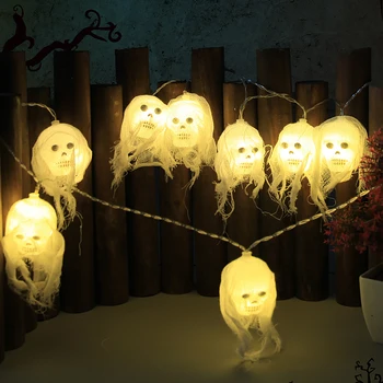 LED Halloween Led Skull String Light Horror Ghost Decorative Lights Fairy Garland Outdoor Garden Decoration Battery Powered
LED Halloween Led Skull String Light Horror Ghost Decorative Lights Fairy Garland Outdoor Garden Decoration Battery Powered