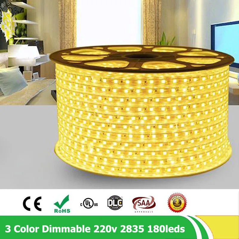 20m/lot 2835 SMD Double Row 180leds/m 220V - 240V Dimmable Flexible LED Strip Ribbon Rope Ligh Warm White , Natural White Plug
20m/lot 2835 SMD Double Row 180leds/m 220V - 240V Dimmable Flexible LED Strip Ribbon Rope Ligh Warm White , Natural White Plug