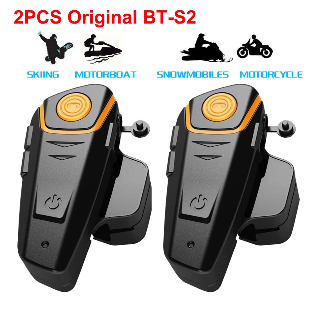 2pcs Original BT-S2 Motorcycle Wireless Bluetooth Helmet Moto Headset Intercom Type C Headphones Support GPS FM Radio
2pcs Original BT-S2 Motorcycle Wireless Bluetooth Helmet Moto Headset Intercom Type C Headphones Support GPS FM Radio