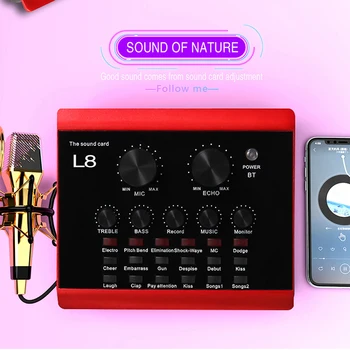 L8 Portable Sound Card 12 Kinds Sound Effect Live Broadcast Sound Card Set For Mobile Phone Computer Game For Live Broadcast
L8 Portable Sound Card 12 Kinds Sound Effect Live Broadcast Sound Card Set For Mobile Phone Computer Game For Live Broadcast