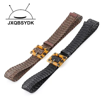 

JXQBSYDK Belts for Women Fashion Pin Buckle Individualized Hollow Belts Female Imitation Leather PU Waist Belts Women 2020