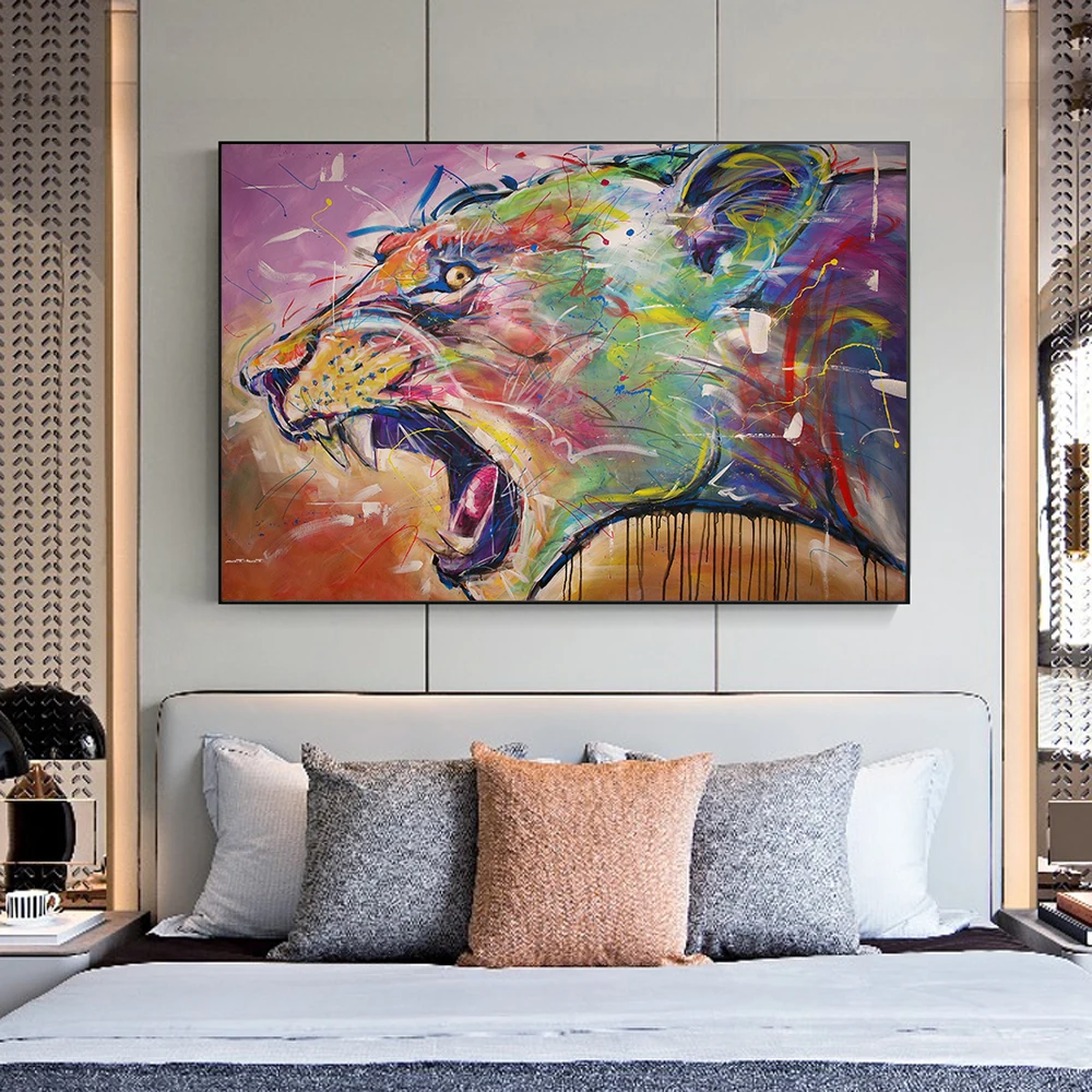 Abstract Graffiti Art Lion Canvas Art Posters and Prints Animals Paintings on the Wall Art Decor Pictures For Living Room Cuadro
Abstract Graffiti Art Lion Canvas Art Posters and Prints Animals Paintings on the Wall Art Decor Pictures For Living Room Cuadro