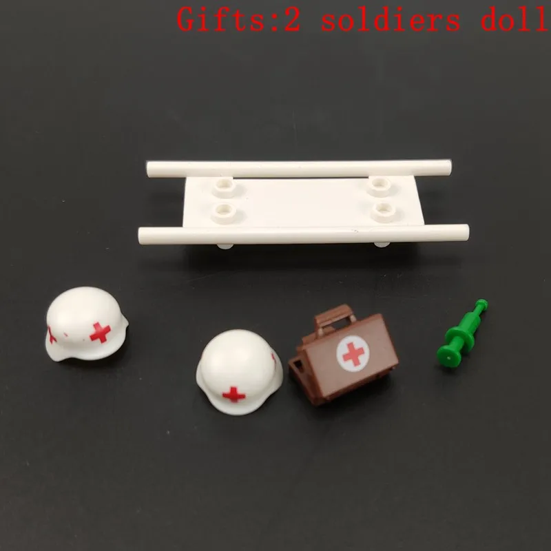Legoing Military WW2 Stretcher with 2 Soldiers MOC Building Blocks Toys for Children Assemble City DIY Parts Learning Gifts
Legoing Military WW2 Stretcher with 2 Soldiers MOC Building Blocks Toys for Children Assemble City DIY Parts Learning Gifts