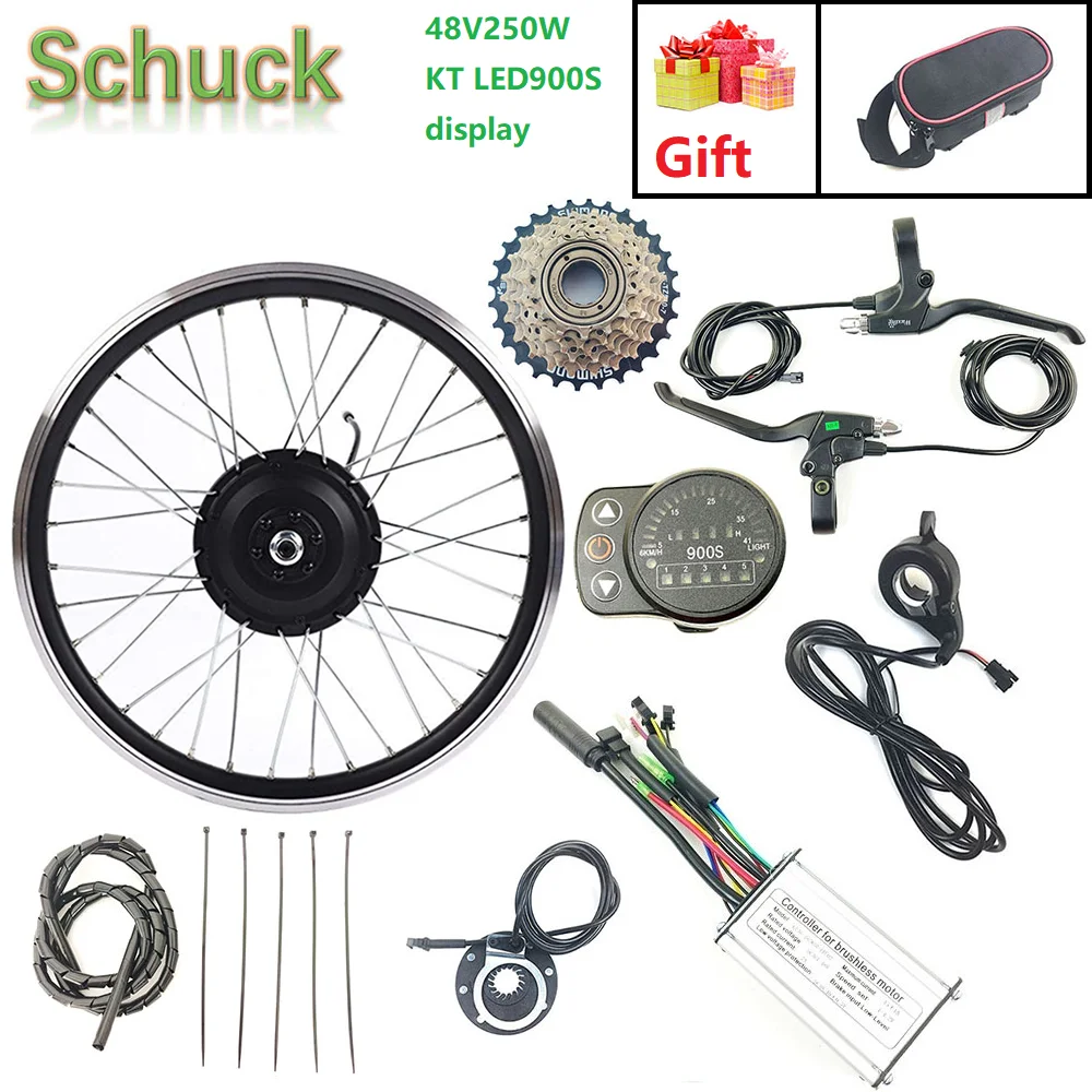 Schuck Electric Bicycle Conversion Kit 48V 250W Rear ROTATE Motor wheel for with KT LED900S Display ebike kit | Спорт и развлечения