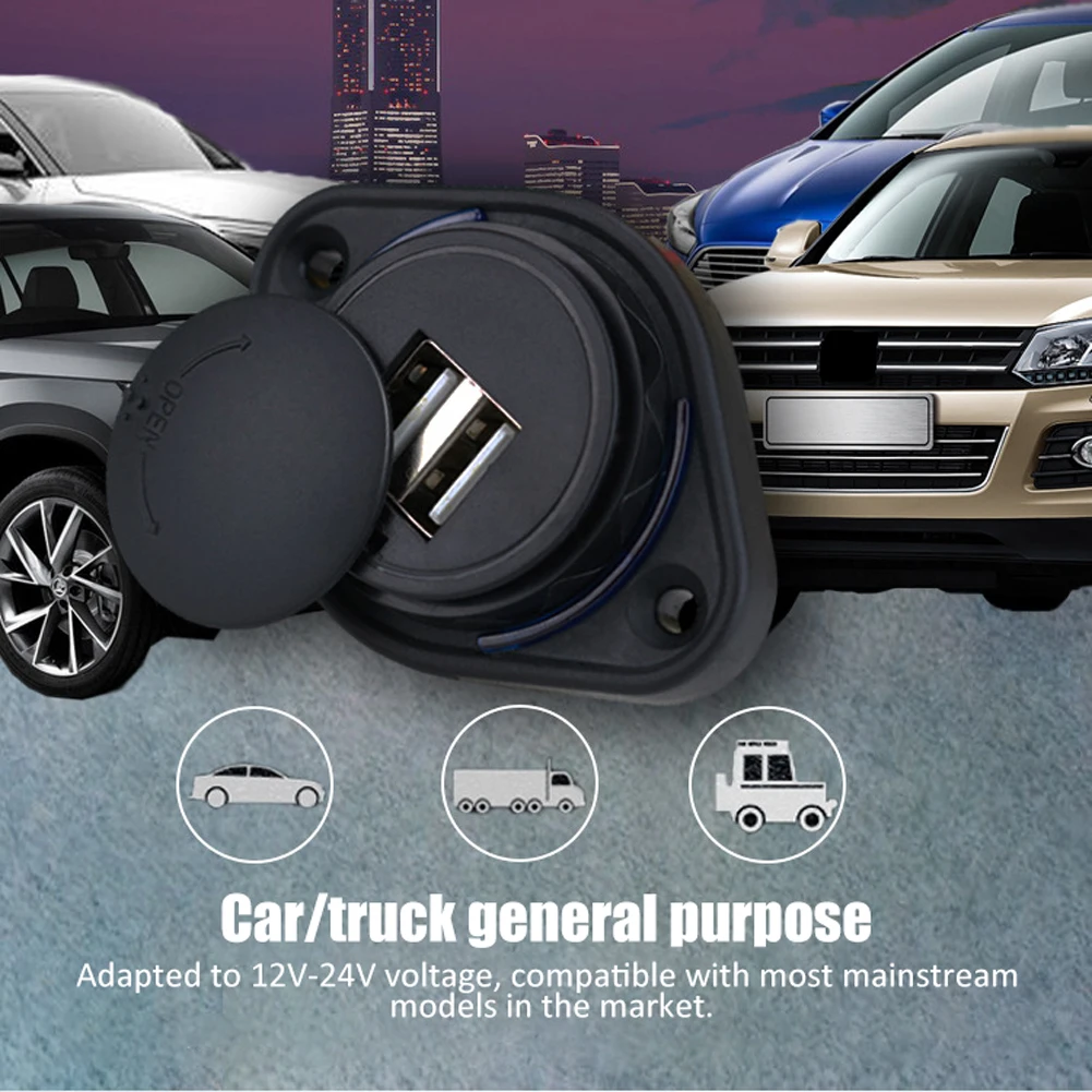 Flat Slide Modified Car Charger with LED Light Waterproof Marine Dual 18W Fast Charge for 12V/24V Boat Motorcycle SUV Bus Truck
Flat Slide Modified Car Charger with LED Light Waterproof Marine Dual 18W Fast Charge for 12V/24V Boat Motorcycle SUV Bus Truck