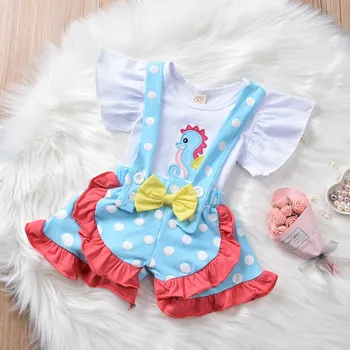 Cute Baby Girls Clothes Set Cartoon Fly Sleeve T-Shirt Suspender Dot Shorts Sweet Outfit Princess Newborn Baby Girl Clothing Set
Cute Baby Girls Clothes Set Cartoon Fly Sleeve T-Shirt Suspender Dot Shorts Sweet Outfit Princess Newborn Baby Girl Clothing Set