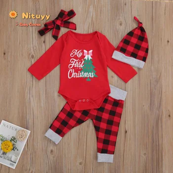 2020 Christmas Xmas Toddler Baby Boy Girl Outfit Set 4PCS Bodysuit Top Pants Plaid Letter Print Headwear Headband
2020 Christmas Xmas Toddler Baby Boy Girl Outfit Set 4PCS Bodysuit Top Pants Plaid Letter Print Headwear Headband