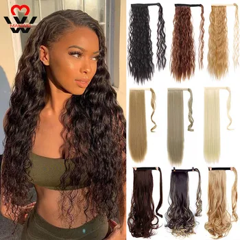 MANWEI Wrap Around Clip In Ponytail Corn Curly Long Fake Hair Pieces Extensions for Women Synthetic Hair Extension
MANWEI Wrap Around Clip In Ponytail Corn Curly Long Fake Hair Pieces Extensions for Women Synthetic Hair Extension
