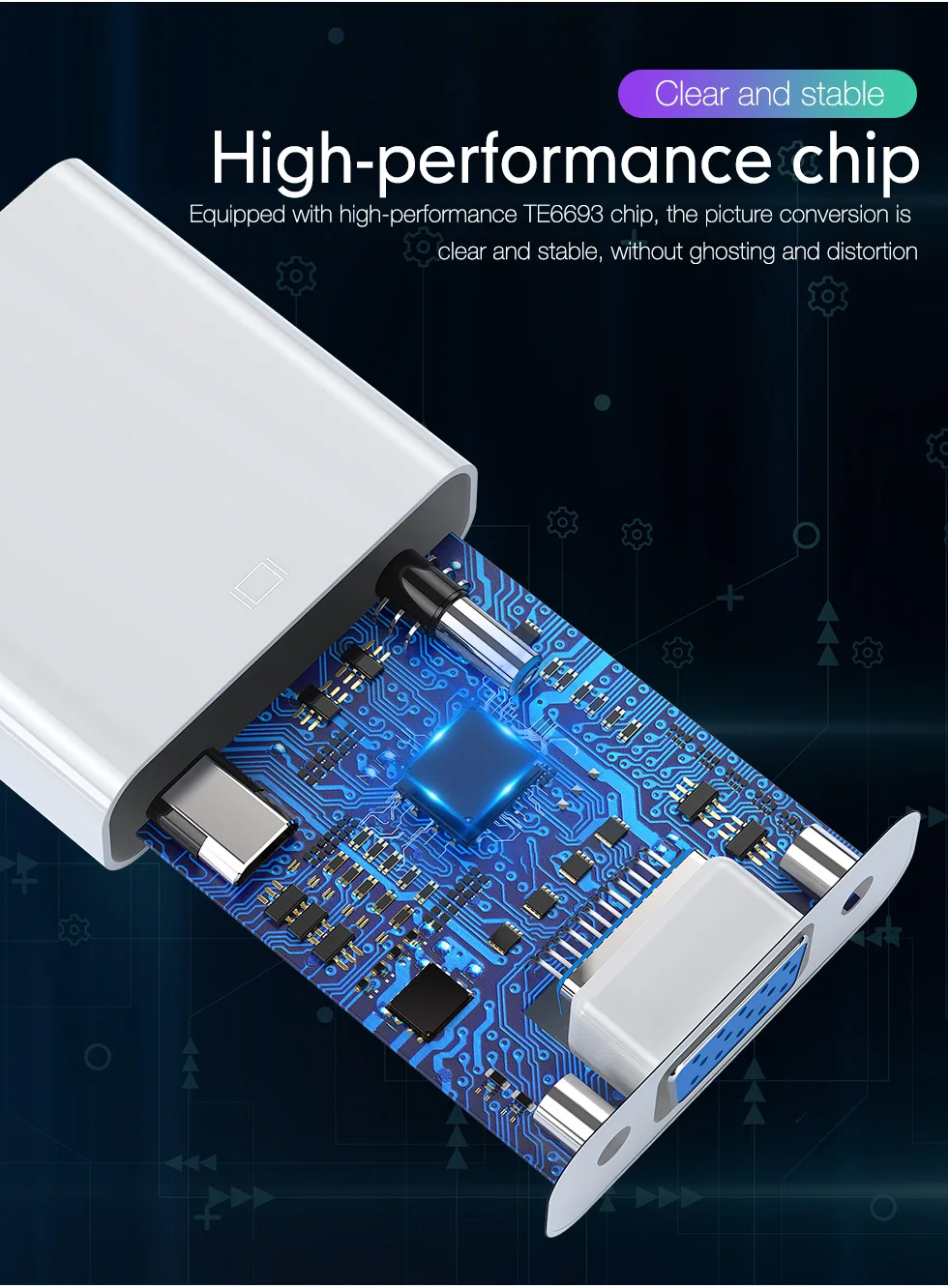 Generic 1080P To VGA Adapter Digital To Analog Converter