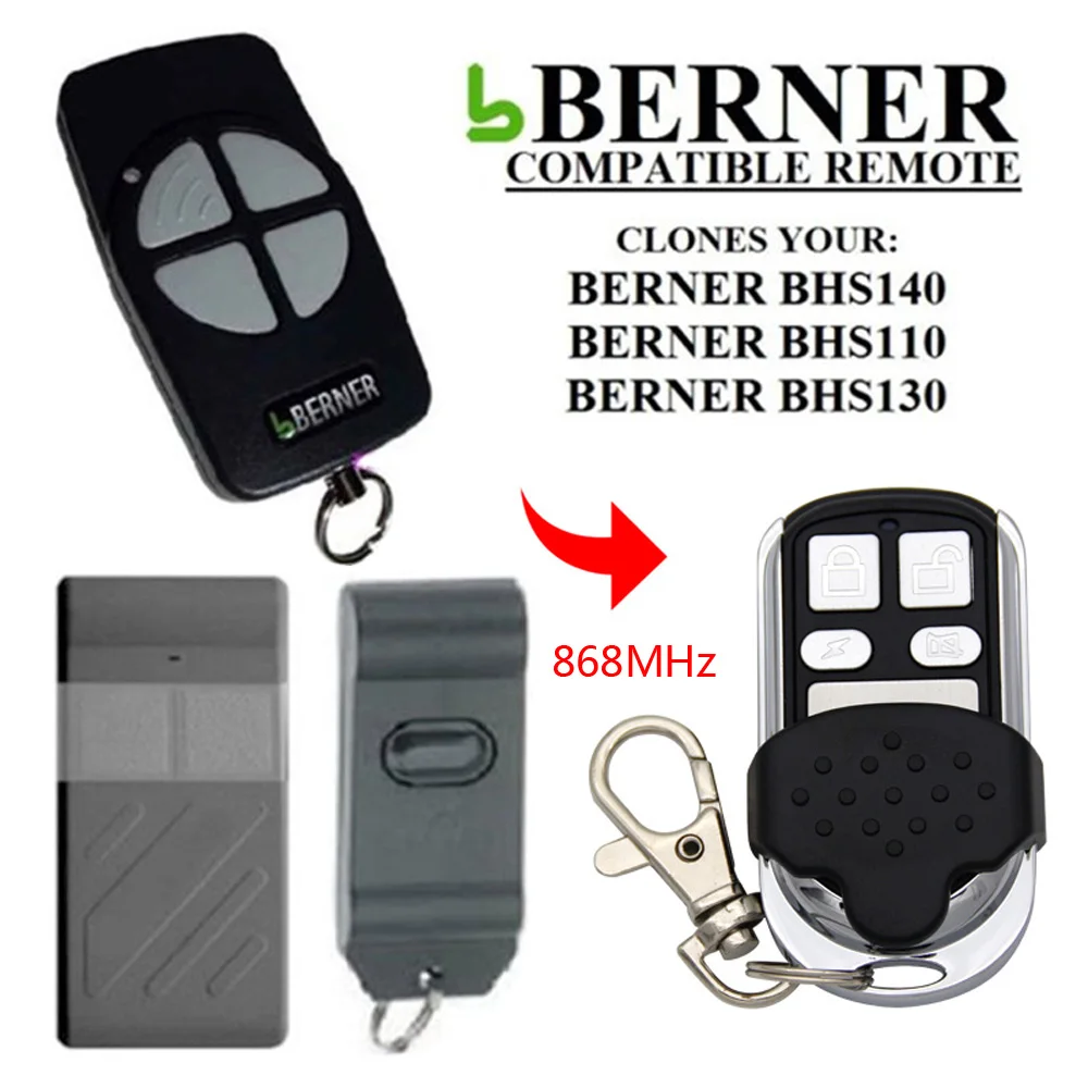 BERNER 868 МГц пульт дистанционного управления гаражная дверь BHS110 BHS140 BHS130 BHS121 BHS153 BHS211