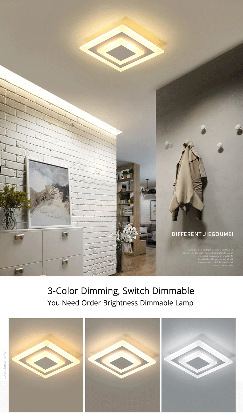 Modern ceiling lights 12w for hallway balcony corridor Coffe white light lamps bedroom luminaria teto acrylic lamparas de techo Modern ceiling lights 12w for hallway balcony corridor Coffe white light lamps bedroom luminaria teto acrylic lamparas de techo