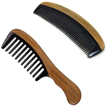 2 Pcs Natural Green Sandalwood Horn Comb Sandalwood Straight Hair Comb Hairdressing Tools Horns and Wooden Comb 
2 Pcs Natural Green Sandalwood Horn Comb Sandalwood Straight Hair Comb Hairdressing Tools Horns and Wooden Comb