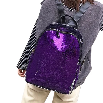 Women Sequin Backpack Adjustable Zipper Casual Style Rucksack PU Leather Travelling Bag Purple/Black/Golden/Pink/Sky Blue
Women Sequin Backpack Adjustable Zipper Casual Style Rucksack PU Leather Travelling Bag Purple/Black/Golden/Pink/Sky Blue