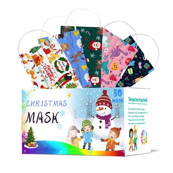 50pcs Children's Assorted Christmas Printing Face Mask Disposable Non-woven 3 Layers Protective Mouth Mask Earhook Facial Mask
50pcs Children's Assorted Christmas Printing Face Mask Disposable Non-woven 3 Layers Protective Mouth Mask Earhook Facial Mask