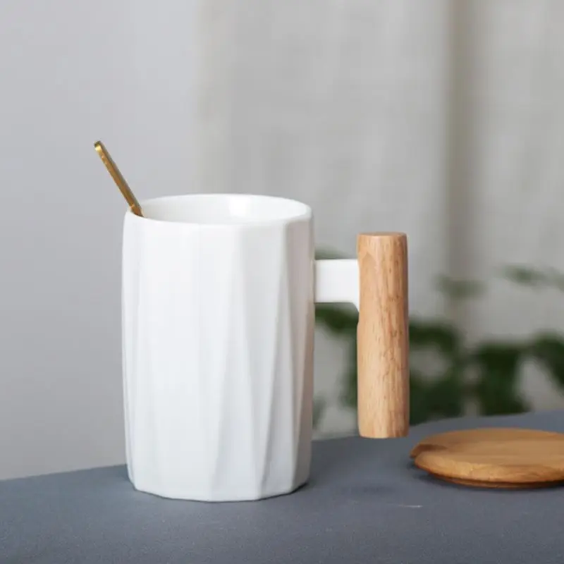2 Color Coffee Mug with Lid and Spoon Wooden Handle Ceramic Milk Tea Cup for Home,12oz
2 Color Coffee Mug with Lid and Spoon Wooden Handle Ceramic Milk Tea Cup for Home,12oz