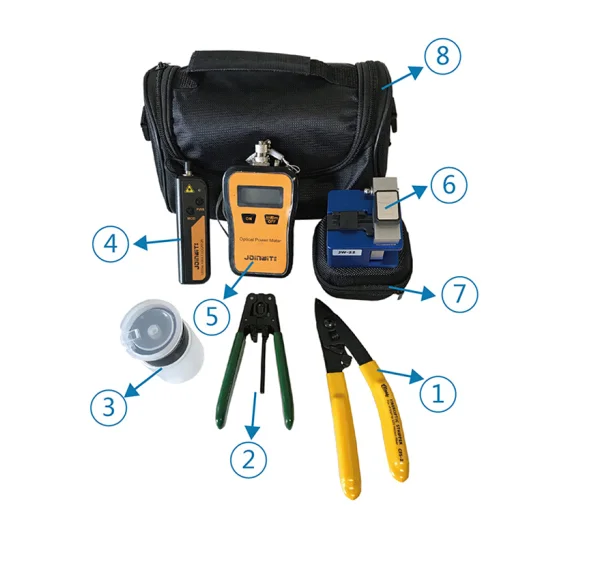 FTTH Fiber Optic Tool Kits with Optical Power Meter and Visual Fault Locator and Fiber Cleaver
FTTH Fiber Optic Tool Kits with Optical Power Meter and Visual Fault Locator and Fiber Cleaver