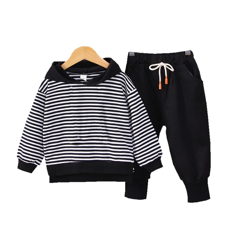 New Spring Autumn Baby Girl Clothes Children Boys Cotton Striped Hoodies Pants 2Pcs/sets Toddler Fashion Costume Kids Tracksuits
New Spring Autumn Baby Girl Clothes Children Boys Cotton Striped Hoodies Pants 2Pcs/sets Toddler Fashion Costume Kids Tracksuits