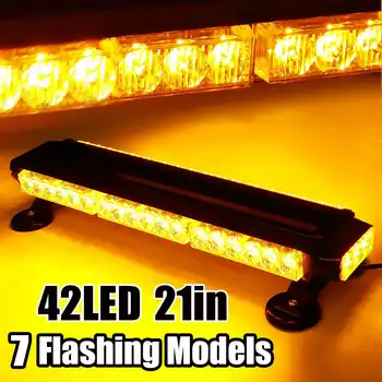 21" 42 LED 4 Side Car Roof Advisor Beacon Strobe Flashing Security Warning Light Bar Emergency Light Magnetic 7 Pattern Amber
21" 42 LED 4 Side Car Roof Advisor Beacon Strobe Flashing Security Warning Light Bar Emergency Light Magnetic 7 Pattern Amber