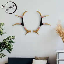 Retro criativo animal antler wall pendurado acessórios escultura abstrata decoração da parede de artesanato casa decoração da parede da sala de café(China)