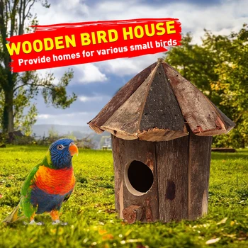 Wooden Bird Nest Hanging Bird House Natural Wooden Bird Cage Resting Place Wall-mounted Outdoor Birdhouse Wooden Box
Wooden Bird Nest Hanging Bird House Natural Wooden Bird Cage Resting Place Wall-mounted Outdoor Birdhouse Wooden Box