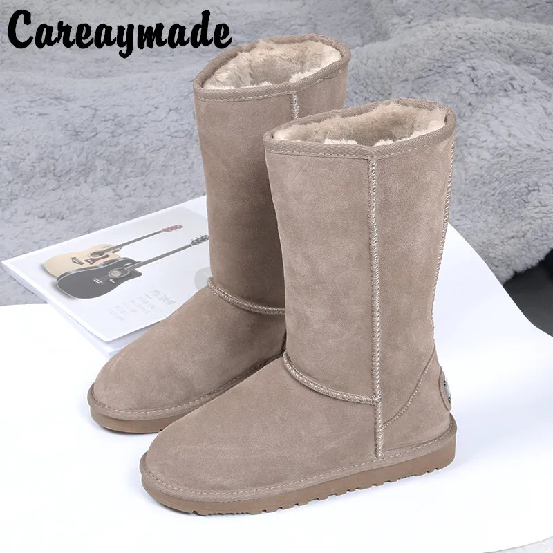 Женские теплые ботинки Careaymade из натуральной кожи, Нескользящие зимние хлопковые ботинки, плюшевые утолщенные длинные женские ботинки
Женские теплые ботинки Careaymade из натуральной кожи, Нескользящие зимние хлопковые ботинки, плюшевые утолщенные длинные женские ботинки