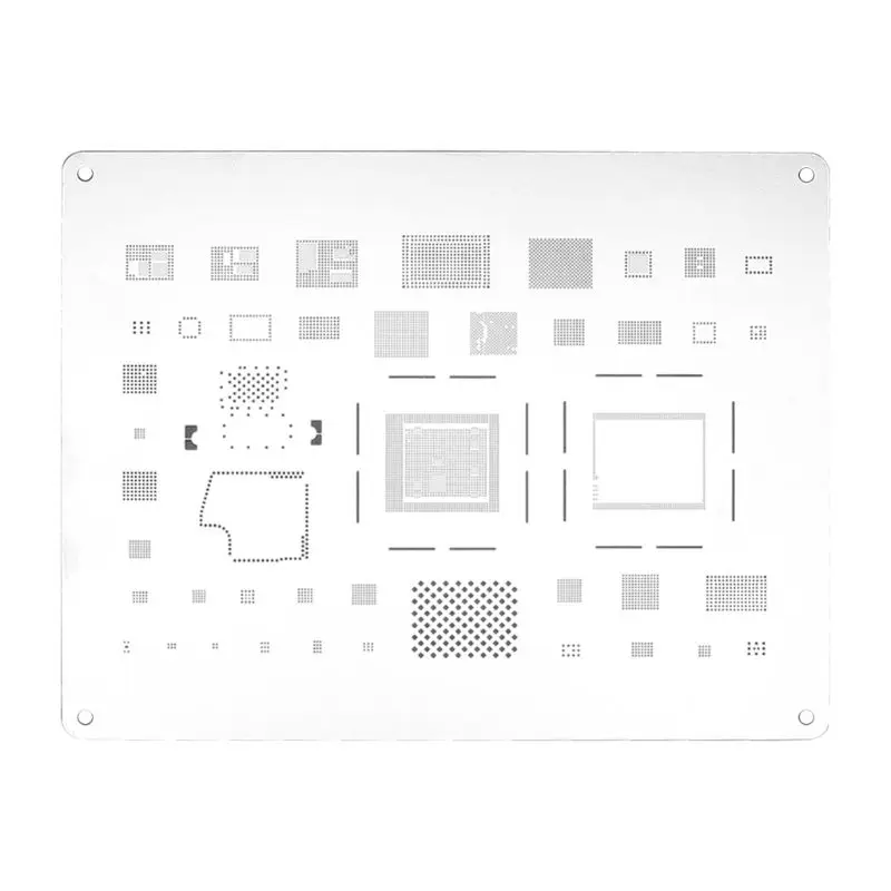 BGA Reballing Stencil Template Groove for iPhone A13 IC Chip for iPhone 11/Pro/Max 2D Planting Stencil
BGA Reballing Stencil Template Groove for iPhone A13 IC Chip for iPhone 11/Pro/Max 2D Planting Stencil