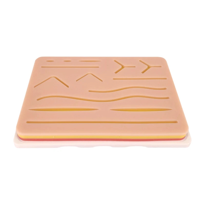 Multi-Wound Suture Module Silicone Practice Simulation Skin Block |