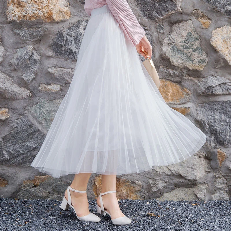 AECU Women Long Skirt Female Pleated Skirt High Waist Stitching Student Mesh Skirts Women Cute Sweet Girls Dance Skirt
AECU Women Long Skirt Female Pleated Skirt High Waist Stitching Student Mesh Skirts Women Cute Sweet Girls Dance Skirt