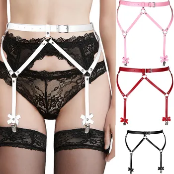 Pu Leather Harness Bow Garter Cage Waist Stockings Suspender Belt Fetish Harajuku Goth Plus Size Adjust Sexy Body Cage Lingerie
Pu Leather Harness Bow Garter Cage Waist Stockings Suspender Belt Fetish Harajuku Goth Plus Size Adjust Sexy Body Cage Lingerie