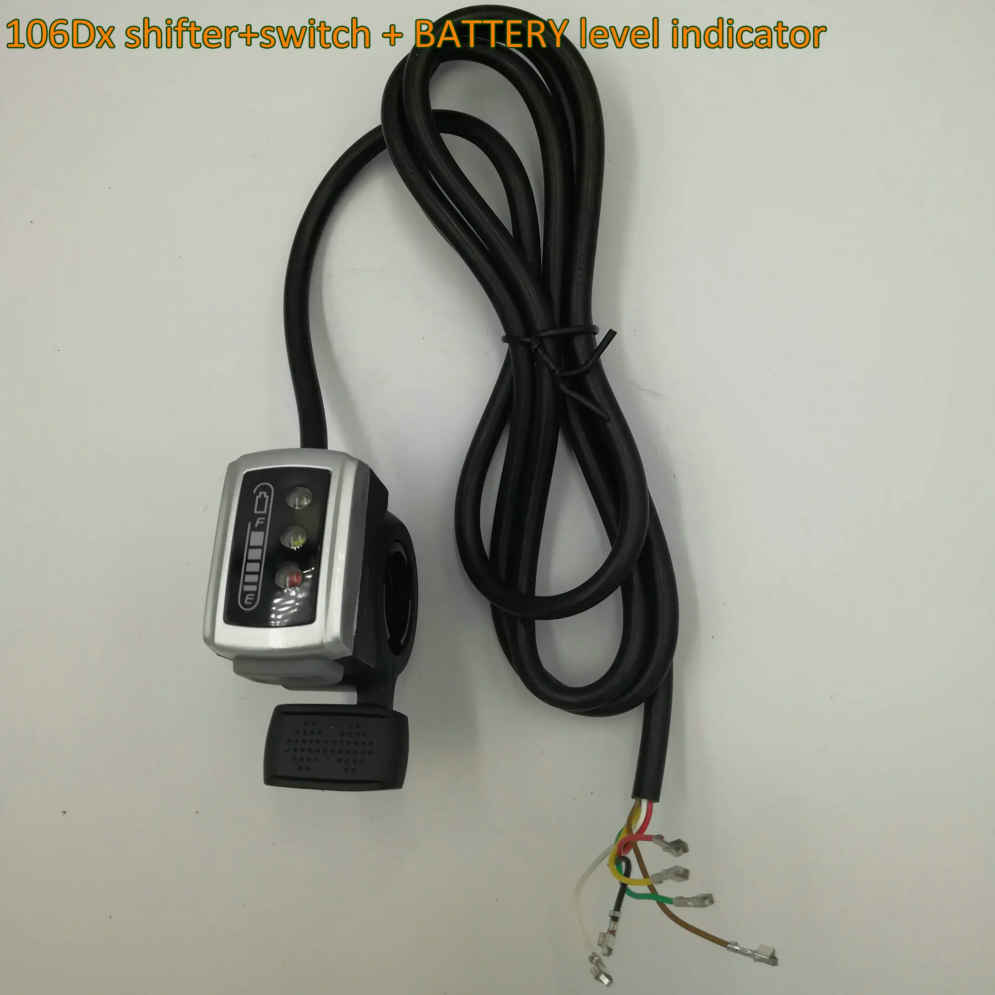 

thumb shifter throttle+latching switch+battery level indicator electric scooter bike accessory MTB tricycle conversion parts