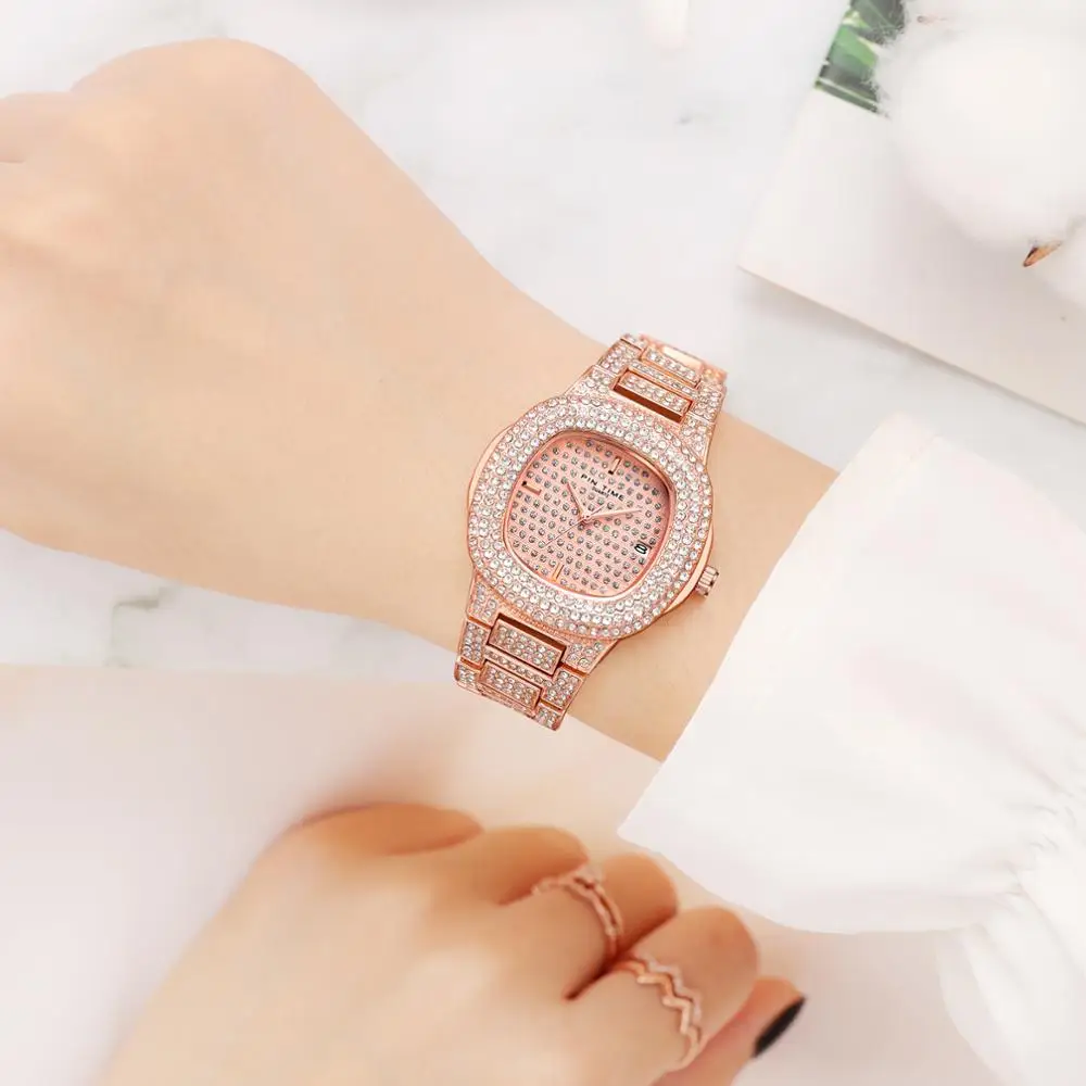 Diamond Luxury Brand Women Watches Hip Hop iced out Watch Quartz Rose Gold Crystal Ladies Watch relogio feminino reloj mujer
Diamond Luxury Brand Women Watches Hip Hop iced out Watch Quartz Rose Gold Crystal Ladies Watch relogio feminino reloj mujer